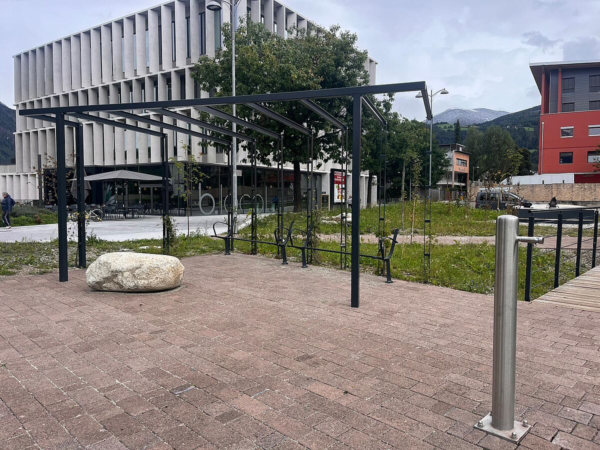 Vertikale Begrünung spielt ebenfalls eine Rolle im Park für Biodiversität